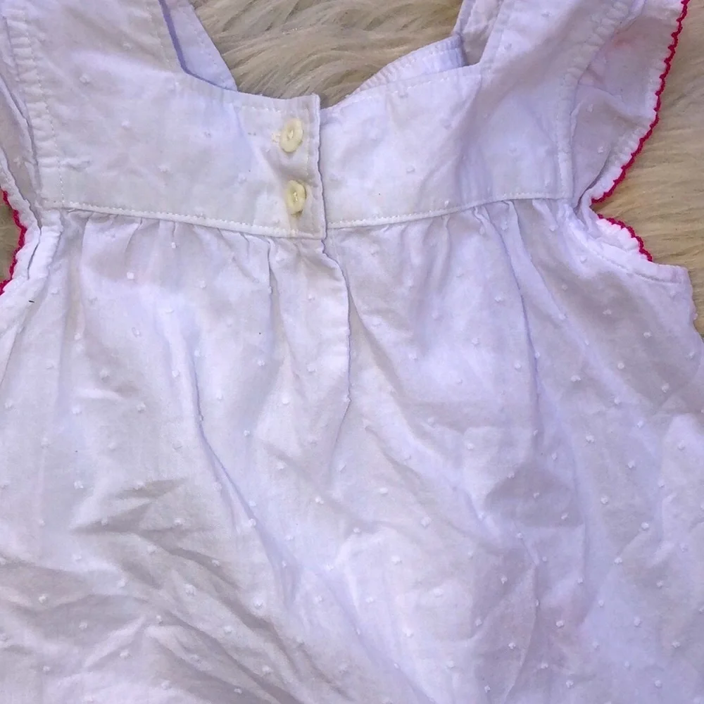 Osh Kosh Floral Embroidered White little girls  Dress size 6